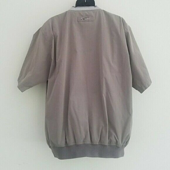 𝅺glen Echo Tan Pullover Lined V-Neck Short Sleeve Golf Windbreaker Size XL - Picture 8 of 10